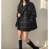 チェック柄ダブルブレストコート | Bifrost | 詳細画像11 