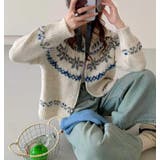 フェアアイル柄フルジップニットセーター | Bifrost | 詳細画像2 