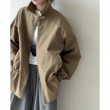 キャメル | オーバーサイズハイネックジャケット | Bifrost