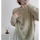 キャメル | 丸襟ふわふわニットセーター | Bifrost