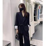 ブラック | ウエストベルト付きスーツセット | Bifrost