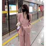 ピンク | ウエストベルト付きスーツセット | Bifrost
