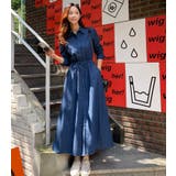 ブルー | デニムシャツワンピース | Bifrost