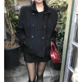 ブラック | ダブルブレストショートコート | Bifrost