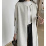 オフホワイト | ノーカラーロングケープ | Bifrost