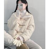 子羊の毛挟み綿に牛角ボタンのコート | Bifrost | 詳細画像3 