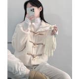 子羊の毛挟み綿に牛角ボタンのコート | Bifrost | 詳細画像4 