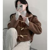 子羊の毛挟み綿に牛角ボタンのコート | Bifrost | 詳細画像7 