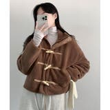 子羊の毛挟み綿に牛角ボタンのコート | Bifrost | 詳細画像9 