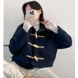 子羊の毛挟み綿に牛角ボタンのコート | Bifrost | 詳細画像12 