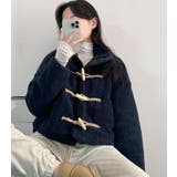 子羊の毛挟み綿に牛角ボタンのコート | Bifrost | 詳細画像13 