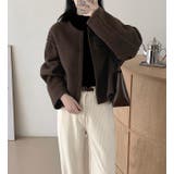 丸首の毛はファスナー付きショート丈コート女 | Bifrost | 詳細画像2 