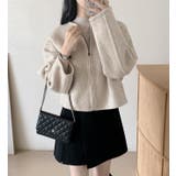 丸首の毛はファスナー付きショート丈コート女 | Bifrost | 詳細画像13 