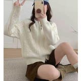 ケーブルニットフルジップカーディガン | Bifrost | 詳細画像2 