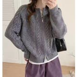 ケーブルニットフルジップカーディガン | Bifrost | 詳細画像6 