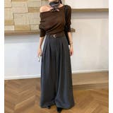 グレー | プリーツワイドパンツ ハイウエスト | Bifrost