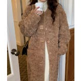 キャメル | ふわふわボアロングコート | Bifrost