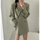 アンパディールデザインのダブルブレストロングショルダーブレザー | Bifrost | 詳細画像12