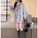 絹マフラー風紐付きオーバーサイズパーカー | Bifrost | 詳細画像5 