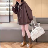 絹マフラー風紐付きオーバーサイズパーカー | Bifrost | 詳細画像17 