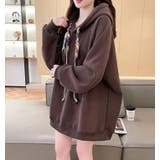 絹マフラー風紐付きオーバーサイズパーカー | Bifrost | 詳細画像19 