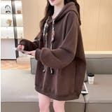 絹マフラー風紐付きオーバーサイズパーカー | Bifrost | 詳細画像20 