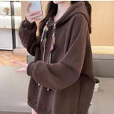 絹マフラー風紐付きオーバーサイズパーカー | Bifrost | 詳細画像21 