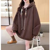 絹マフラー風紐付きオーバーサイズパーカー | Bifrost | 詳細画像22 