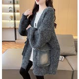 デニムポケット付き オーバーサイズニットカーディガン  | Bifrost | 詳細画像3 