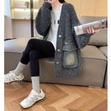 デニムポケット付き オーバーサイズニットカーディガン  | Bifrost | 詳細画像8 