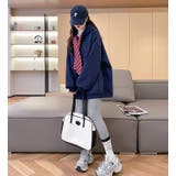 ネクタイ付きオーバーサイズパーカー パーカーワンピース風デザイン | Bifrost | 詳細画像7