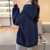 ネクタイ付きオーバーサイズパーカー パーカーワンピース風デザイン | Bifrost | 詳細画像13