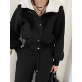 パーカートップス × ワイドパンツ スウェットセット フード付きコーディネート | Bifrost | 詳細画像3 