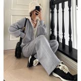 パーカートップス × ワイドパンツ スウェットセット フード付きコーディネート | Bifrost | 詳細画像5 