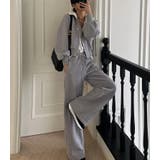 パーカートップス × ワイドパンツ スウェットセット フード付きコーディネート | Bifrost | 詳細画像10 