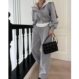 パーカートップス × ワイドパンツ スウェットセット フード付きコーディネート | Bifrost | 詳細画像14 