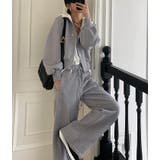 パーカートップス × ワイドパンツ スウェットセット フード付きコーディネート | Bifrost | 詳細画像15 