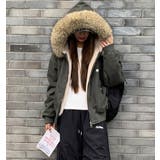 ファーフード付き フリース内張りミリタリージャケット ダウン風アウター | Bifrost | 詳細画像1 