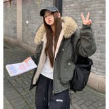 ファーフード付き フリース内張りミリタリージャケット ダウン風アウター | Bifrost | 詳細画像2 