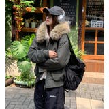 ファーフード付き フリース内張りミリタリージャケット ダウン風アウター | Bifrost | 詳細画像3 