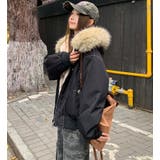 ファーフード付き フリース内張りミリタリージャケット ダウン風アウター | Bifrost | 詳細画像4 