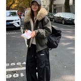 ファーフード付き フリース内張りミリタリージャケット ダウン風アウター | Bifrost | 詳細画像5 