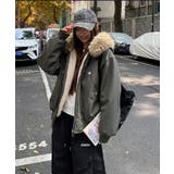 ファーフード付き フリース内張りミリタリージャケット ダウン風アウター | Bifrost | 詳細画像15 