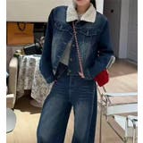 シープスキンカラー襟 デニムジャケット × | Bifrost | 詳細画像3 