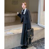 ユニークな襟デザインショートジャケットとロングスカートのセットアップ | Bifrost | 詳細画像4 