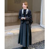 ユニークな襟デザインショートジャケットとロングスカートのセットアップ | Bifrost | 詳細画像5 