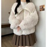 ユニークな大襟デザインカーリーフリースジャケット | Bifrost | 詳細画像1 