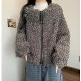 ユニークな大襟デザインカーリーフリースジャケット | Bifrost | 詳細画像4 