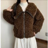 ユニークな大襟デザインカーリーフリースジャケット | Bifrost | 詳細画像13 