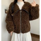 ユニークな大襟デザインカーリーフリースジャケット | Bifrost | 詳細画像14 